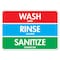 Signmission Flu, Wash Rinse Sanitize Signs, 10in X 7in Rigid Plastic, 7" W, 10" L, Wash Rinse Sanitize Signs OS-NS-P-710-25590 - alternate 1